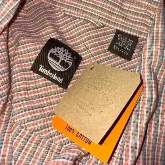 Timberland Plaid Button Down Tops for Men XXL - Picture 4 of 6